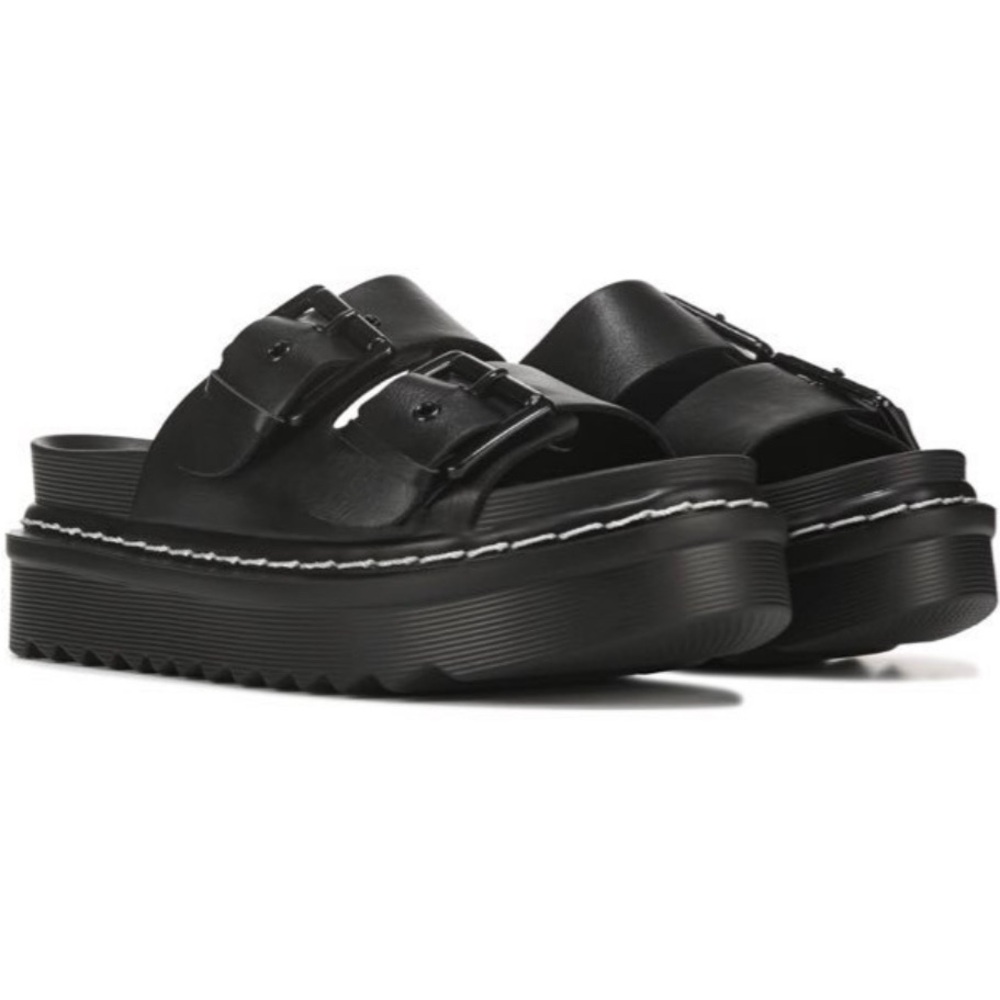 Madden Girl Black Dizzy Platform Sandal Slides Lug Sole Sz.6M Never Worn EUC $78